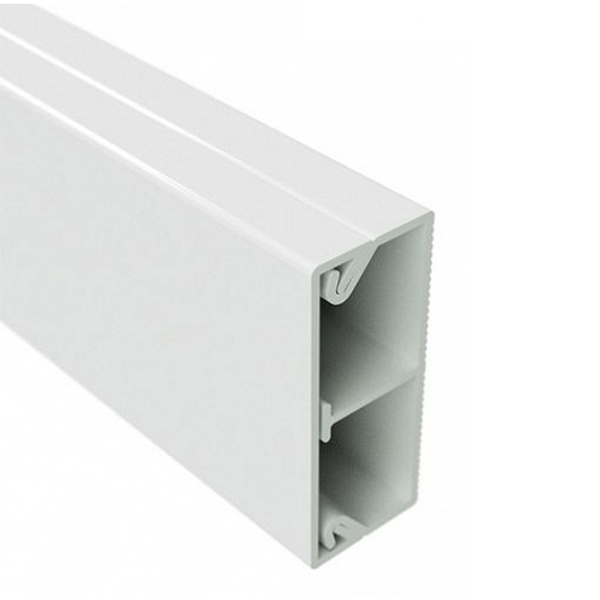 Кабель-канал DKC мини TMC 50/2х20 с перегородкой белый (кабельный короб)