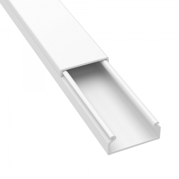 Кабель-канал DKC мини TMC 22х10 без перегородки белый (кабельный короб)