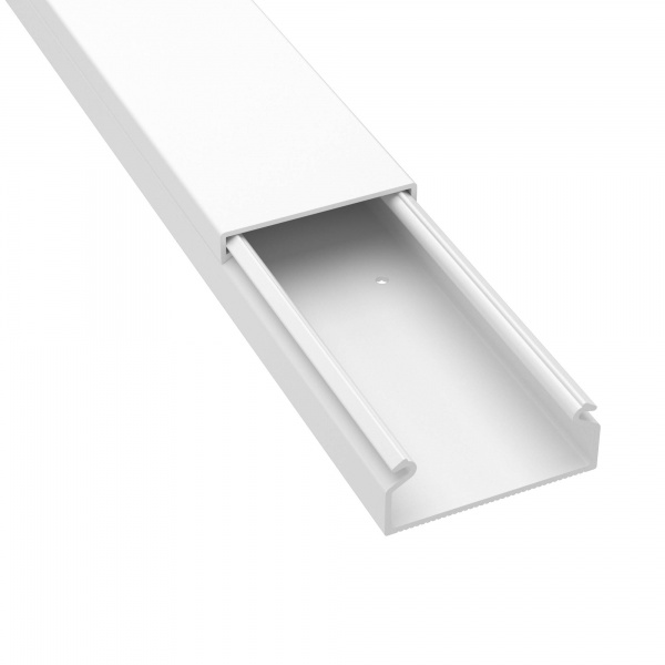 Кабель-канал DKC мини TMC 40х17 без перегородки белый (кабельный короб)