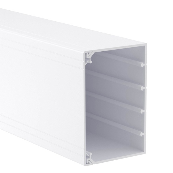 Кабель-канал с крышкой DKC In-liner Classic TA-GN 150х80 с направляющими для установки разделителей (кабельный короб)