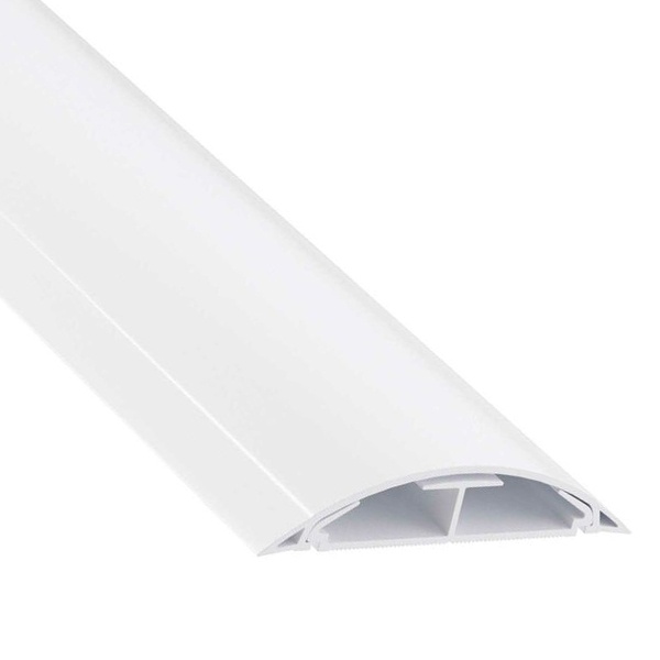 Кабель-канал напольный с крышкой DKC CSP-F 50х12 ПВХ белый (кабельный короб)