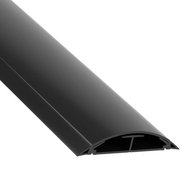 Кабель-канал напольный с крышкой DKC CSP-F 75х17 ПВХ черный (кабельный короб)