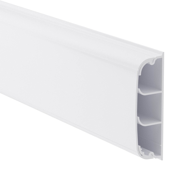 Кабель-канал с крышкой DKC In-liner Front 70х22 пластиковый трехсекционный плинтус (кабельный короб)