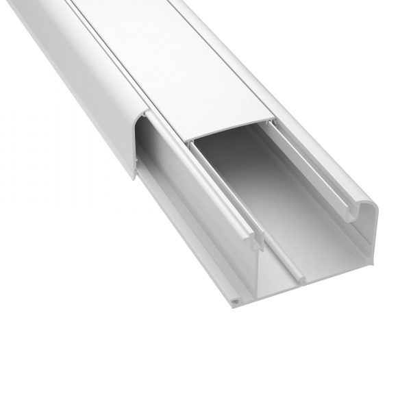 Кабель-канал DKC In-liner Front с боковой и фронтальной крышками 90х50 с перегородкой (кабельный короб)