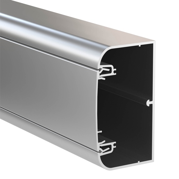 Кабель-канал DKC In-liner Aero с 1 крышкой 90х50 алюминиевый серебристый металлик (кабельный короб)