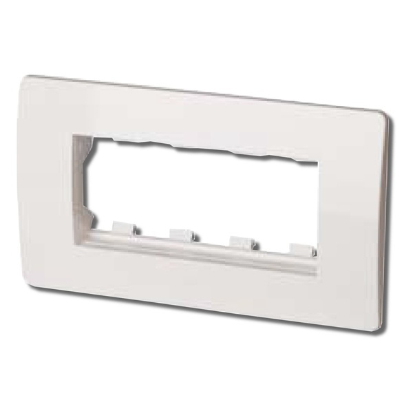 Рамка DKC Viva с супортом под 4 модуля (для монтажа ЭУИ в коробки код 10143)