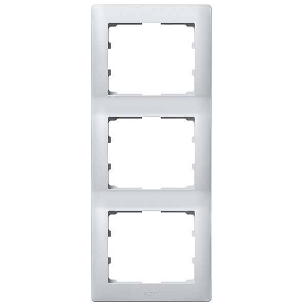 Рамка Legrand Galea Life 3 поста вертикальная Aluminium