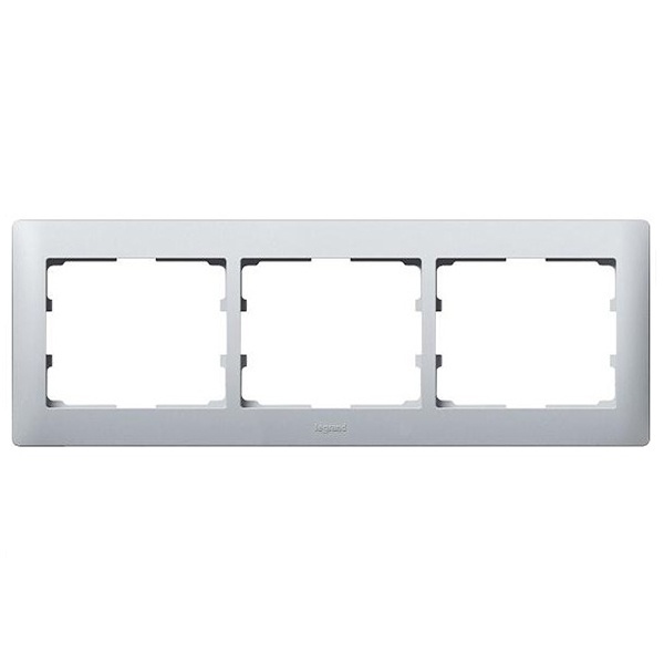 Рамка Legrand Galea Life 3 поста горизонтальная Aluminium