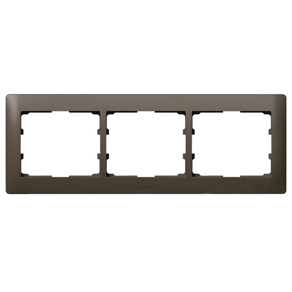 Рамка Legrand Galea Life 3 поста горизонтальная Dark Bronze
