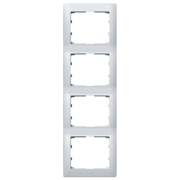 Рамка Legrand Galea Life 4 поста вертикальная Aluminium