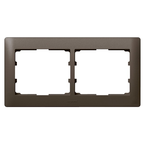 Рамка Legrand Galea Life 2 поста горизонтальная Dark Bronze