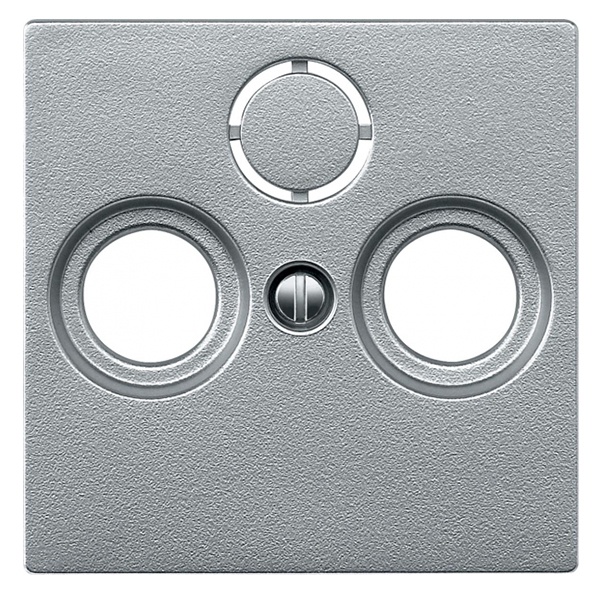 Накладка телевизионной розетки TV+FM+(SAT) System M Merten алюминий