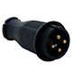 Силовые разъемы каучуковые IP44 16-32A 380В