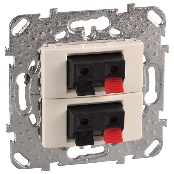 Розетка акустическая двойная SE Unica, бежевый