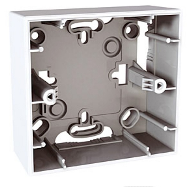 Монтажная коробка Unica 1 пост для наружной проводки 36 мм белая