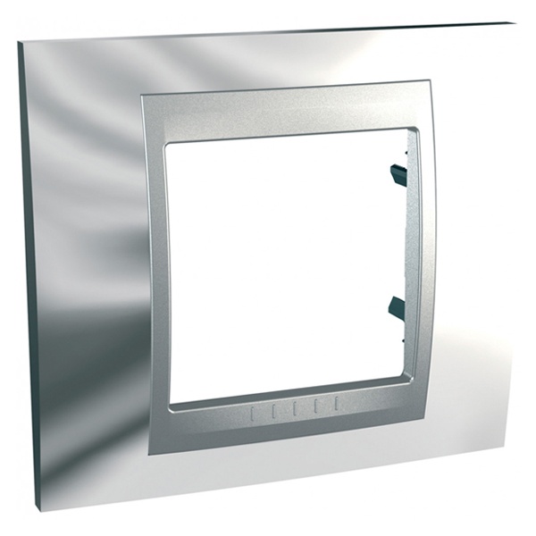 Рамка Unica Top 1 пост Хром-Алюминий