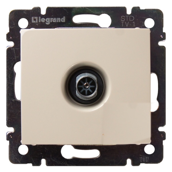 Розетка телевизионная Legrand Valena TV проходная 14дБ 2400мГц слоновая кость (бежевый)