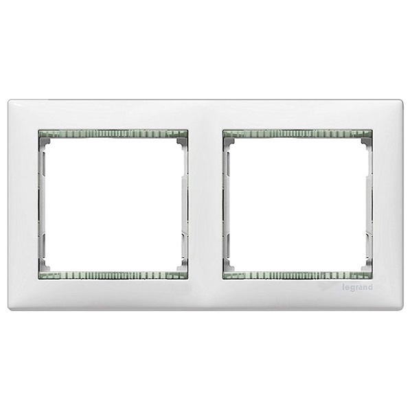 Рамка Legrand Valena 2 поста белый/кристалл