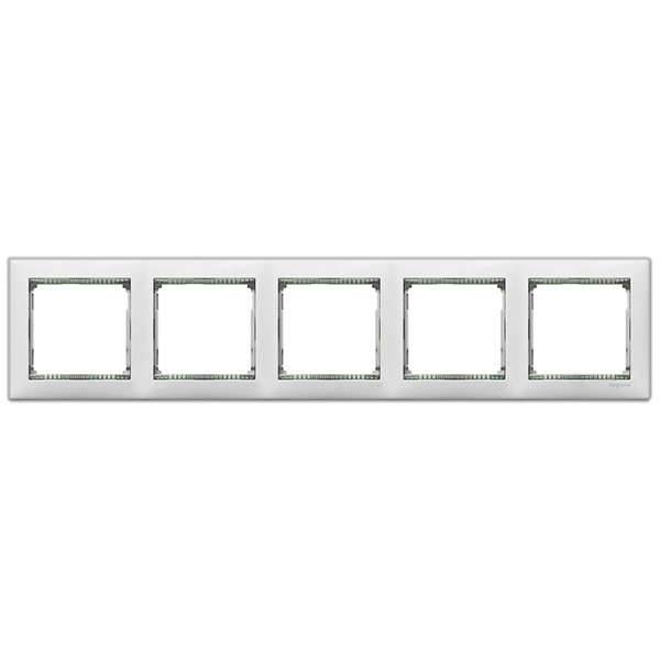 Рамка Legrand Valena 5 постов белый/кристалл