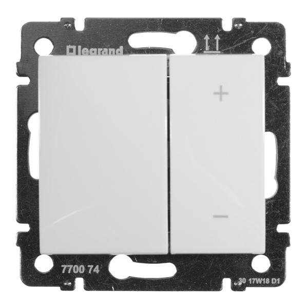 Светорегулятор Legrand Valena нажимной 600W белый