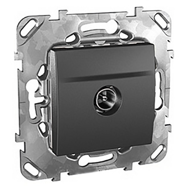 Розетка телевизионная TV простая SE Unica Top, графит