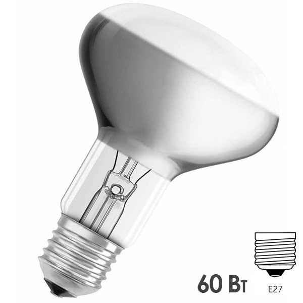 Лампа накаливания зеркальная Osram CONCENTRA R80 SPOT 60W 220V E27 460cd 50° d80x116mm