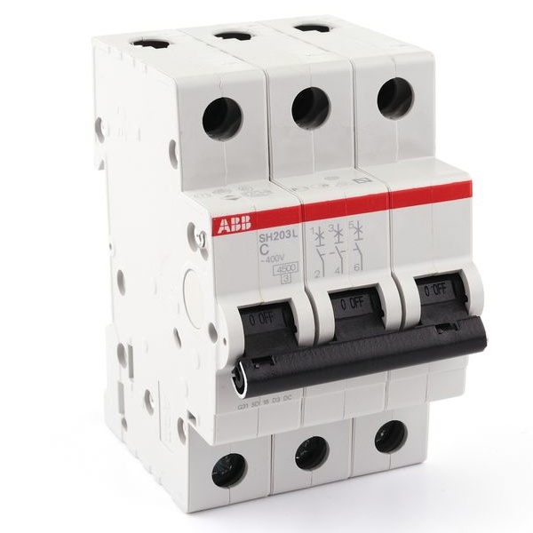 Автоматический выключатель ABB 3-полюсный SH203L C16 4,5кА (автомат электрический)