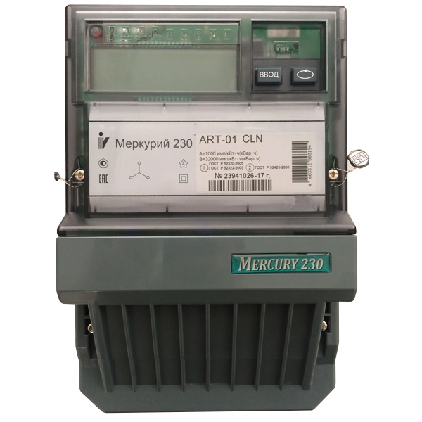 Электросчетчик Меркурий-230 ART-02СLN 10-100А 230/400В многотарифный ЖКИ CAN PLC-I