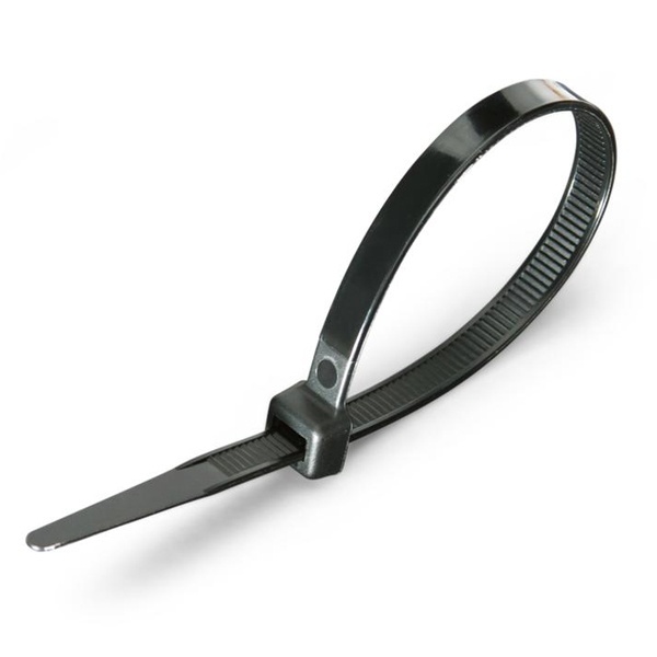 Кабельная стяжка Fortisflex КСС стандартная 5х200 мм черная [упаковка 100шт]