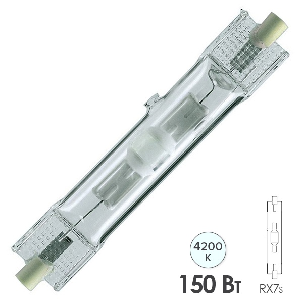 Лампа металлогалогенная Philips MHN-TD Pro 150W/842 RX7s-24 871150073399315 (МГЛ)