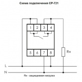 Реле контроля напряжения Евроавтоматика CP-721 50-450В, 30А, 1NO, встроенный таймер