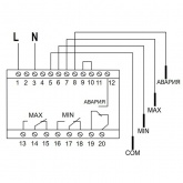 Реле контроля уровня жидкости Евроавтоматика PZ-830 16А, 3NO/NC, три контролируемых уровня