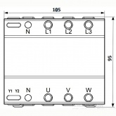 Устройство защиты многофункциональное Меандр УЗМ-3-63К AC230В AC 400В УХЛ4 на DIN-рейку