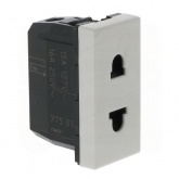 Розетка Legrand Mosaic 2К евро-американская винтовые зажим 1М, белая