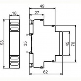 Вольтметр Меандр ВР-М03-1 АС20-450В измерение напряжения трехфазной сети (ТОЛЬКО ФАЗНОЕ)