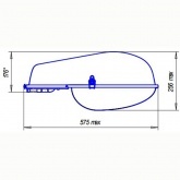 Консольный светильник Galad РКУ-06-125-001 125 Вт Е27 IP53 со стеклом под лампу ДРЛ