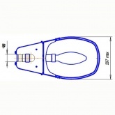 Консольный светильник Galad РКУ-06-125-001 125 Вт Е27 IP53 со стеклом под лампу ДРЛ