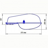 Консольный светильник Galad РКУ-06-400-001 400 Вт Е40 IP53 со стеклом под лампу ДРЛ