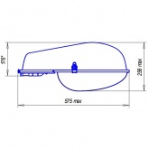 Консольный светильник Galad ЖКУ-06-250-001 250 Вт Е40 IP53 со стеклом под лампу ДНАТ