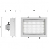 Светильник светодиодный Galad АЗС LED-120 120W 4200K 230V 10200Lm IP65 -40/+40°С 346x251x124мм 5кг