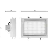 Светильник светодиодный Galad АЗС LED-160 160W 4200K 230V 13600Lm IP65 -40/+40°С 346x251x124мм 5кг