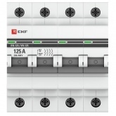 Рубильник модульный EKF PROxima ВН-125 4P 125А трехфазный (выключатель нагрузки)