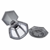 Светильник ЭРА садово-парковый 6 граней серый подвесной E27 IP44(У1) НСУ 07-40-002 «Марсель 1»