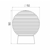 Светильник ЭРА НБП 01-60-004 с прямым основанием Гранат стекло IP20 E27 max 60W D150 шар