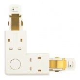 Коннектор для трехфазного шинопровода ЭРА STR-30-W-CN-LE типа LE угловой наружный белый