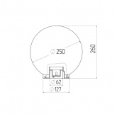 Светильник садово-парковый ЭРА НТУ 02-60-251 шар белый D250mm Е27