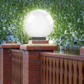Светильник садово-парковый ЭРА НТУ 02-100-301 шар белый D300mm Е27
