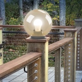 Светильник садово-парковый ЭРА НТУ 01-60-253 шар золотистый D250mm Е27