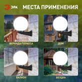 Светильник садово-парковый ЭРА НБУ 01-60-251 шар опал с настенным крепежом D250mm Е27