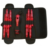 Набор HAUPA Vario диэлектрическая отвертка со сменными стержнями 9 предметов VDE 1000V